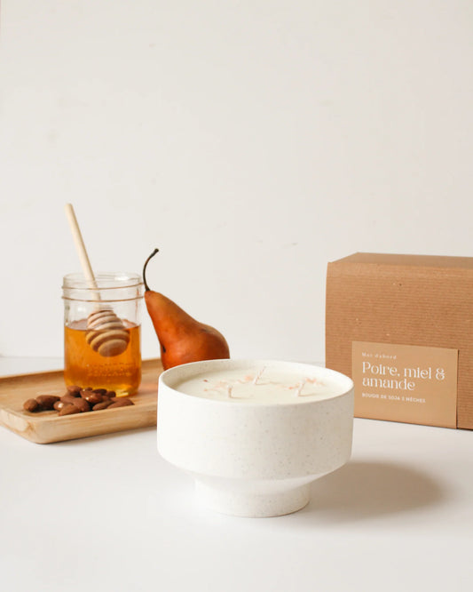 Bougie 3 mèches - Poire, miel & amande de Moi d'abord