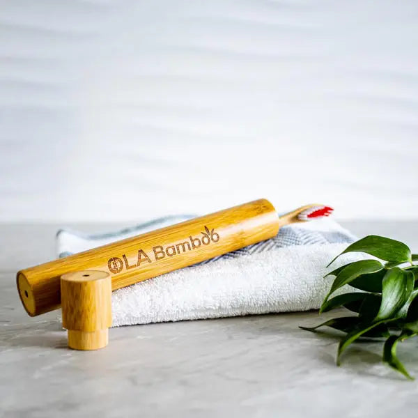 Étui de voyage brosse à dents bambou