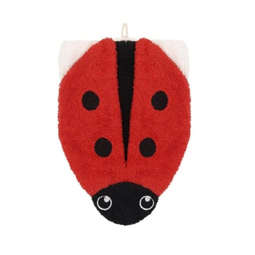 Gant de toilette en coton BIO petit format – Coccinelle