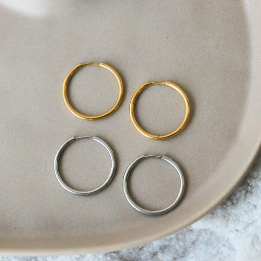 boucle d'oreille les grand hoops or