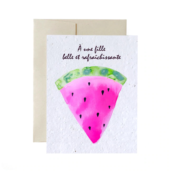 Carte Melon d'eau de Flowerink