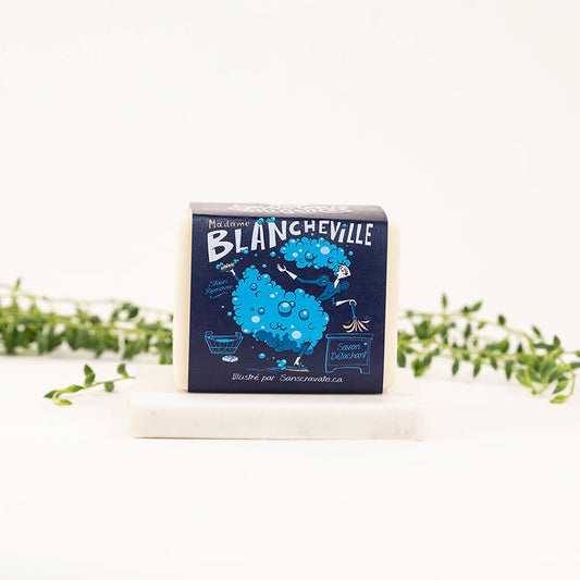 Savon Mme Blancheville - détachant à l'huile de coco (200 g) de la Savonnerie des Diligences