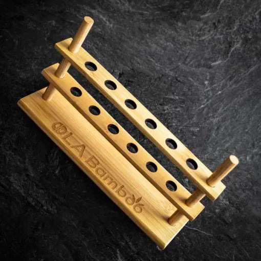 Porte brosse à dent en bambou d'Ola Bamboo à 6 trous