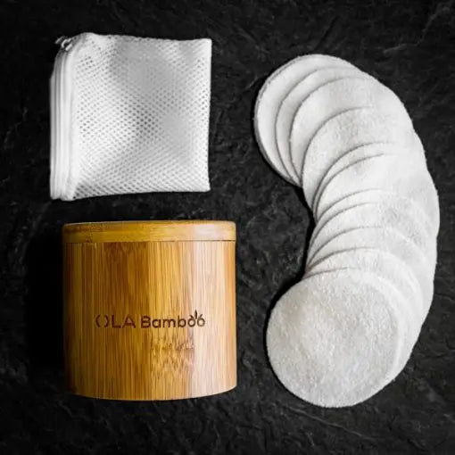 Coffret tampons démaquillants réutilisables d'Ola Bamboo