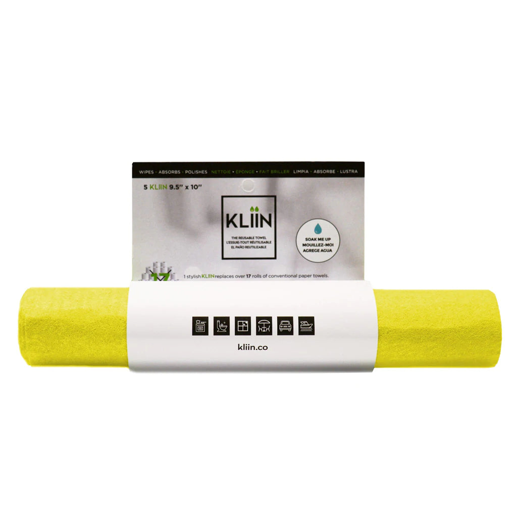 Boîte de rouleaux essuie-tout couleur jaune de KLIIN