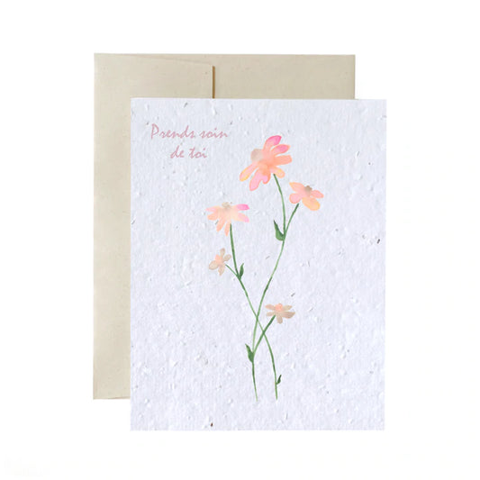 Carte Fleur délicate de Flowerink