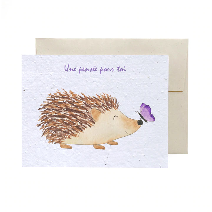 Carte Hérisson de Flowerink