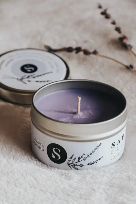 Bougie de soya à la lavande de Saponaria