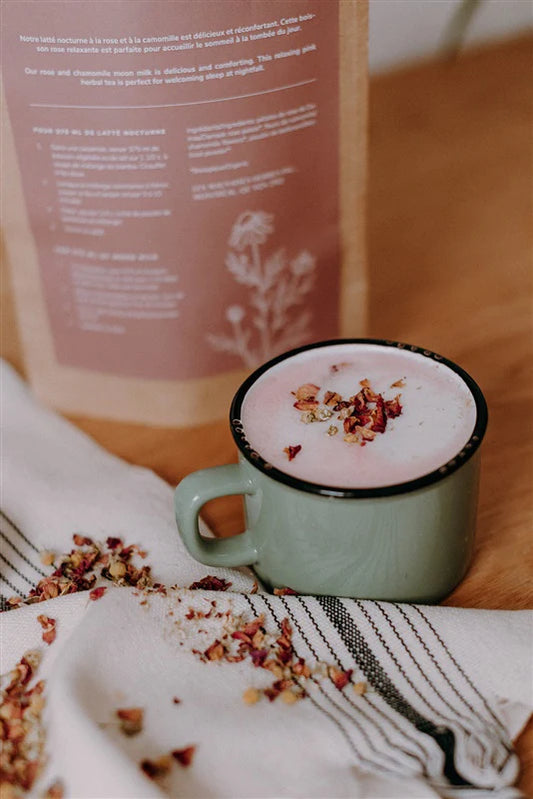 LATTÉ NOCTURNE ROSE - ROSE ET CAMOMILLE des Mauvaises Herbes