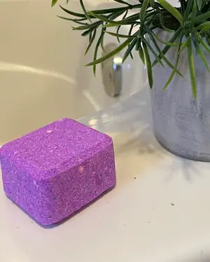 Bombe de bain – Framboise noire (petit cube) de Saponaria