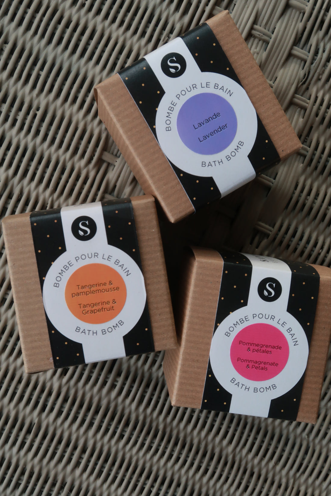 Bombes de bain en boite - Miel, lait & avoine