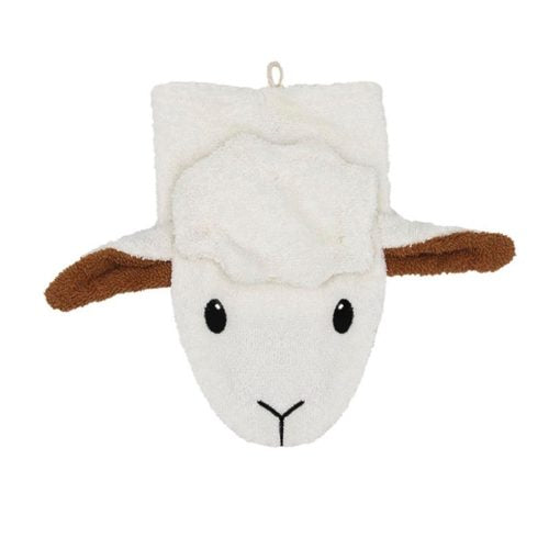 Gant de toilette en coton BIO grand format – Mouton