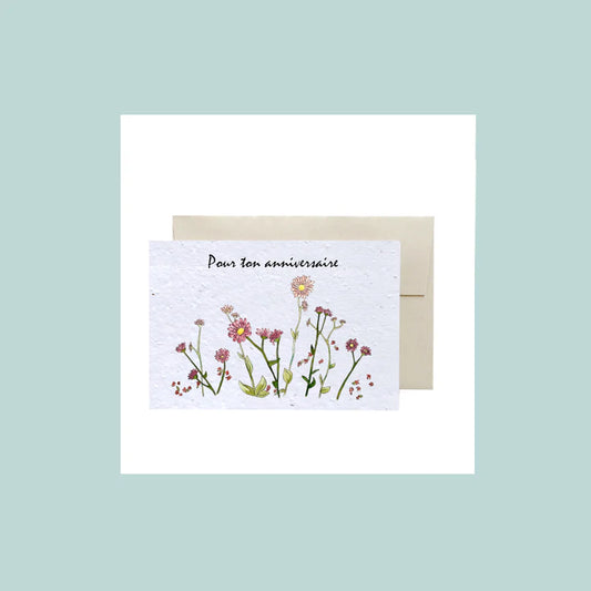 Mini carte Champ de fleurs de Flowerink